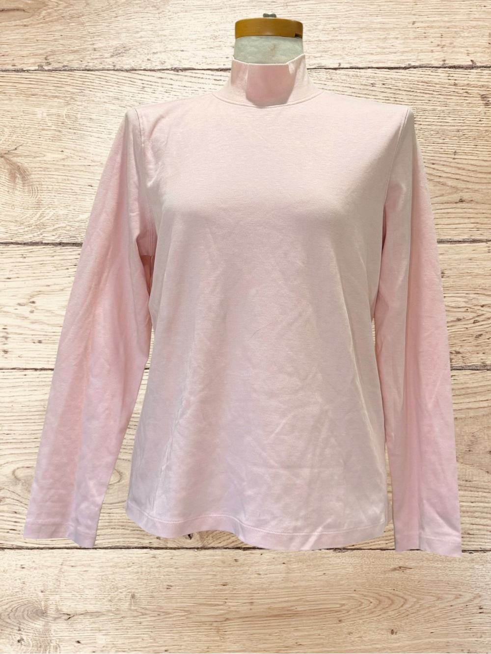 Made For Life Women’s Pink Mock Neck Long Sleeve Top - Size Large